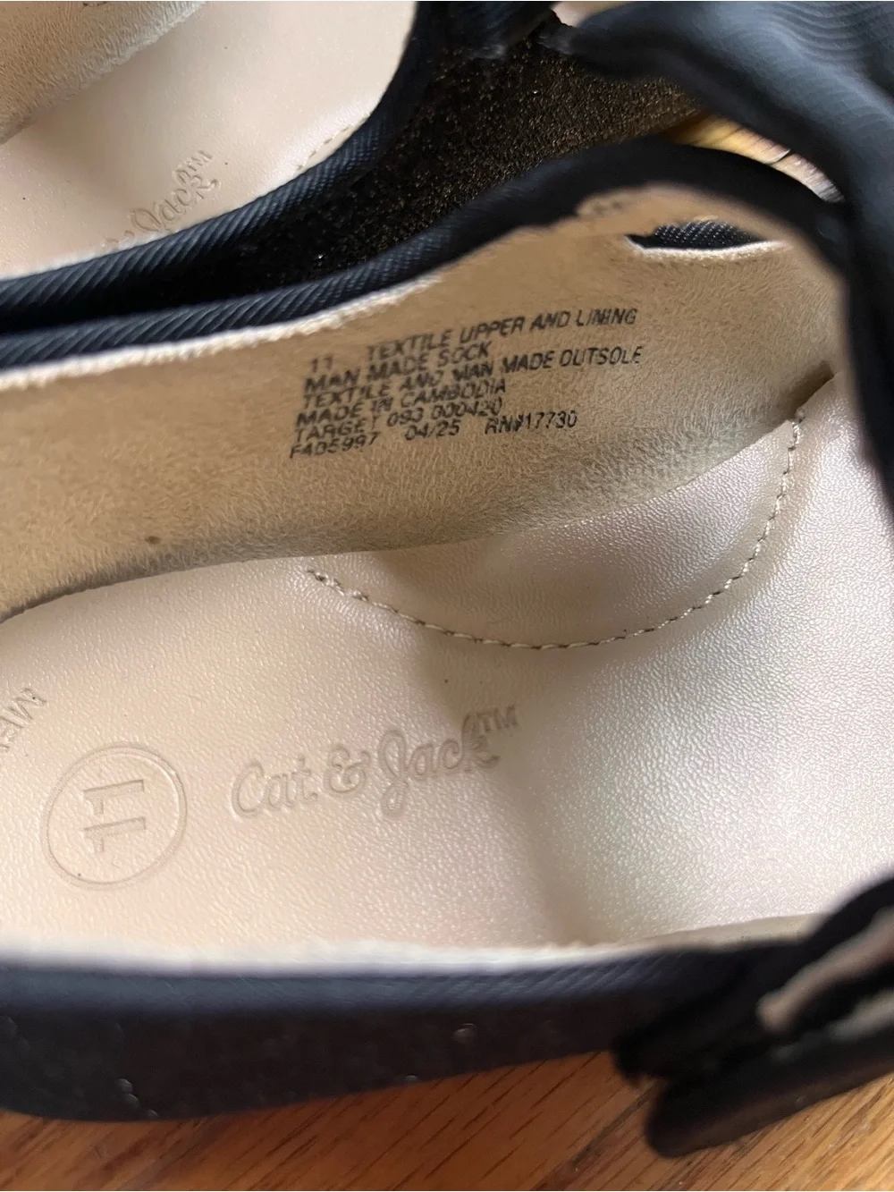Cat & Jack Black Bow Sparkle Mary Janes